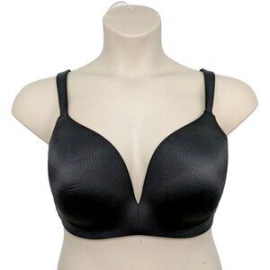 Lane Bryant Cacique Womens Simply Wire Free Plunge Bra Size 38C Black